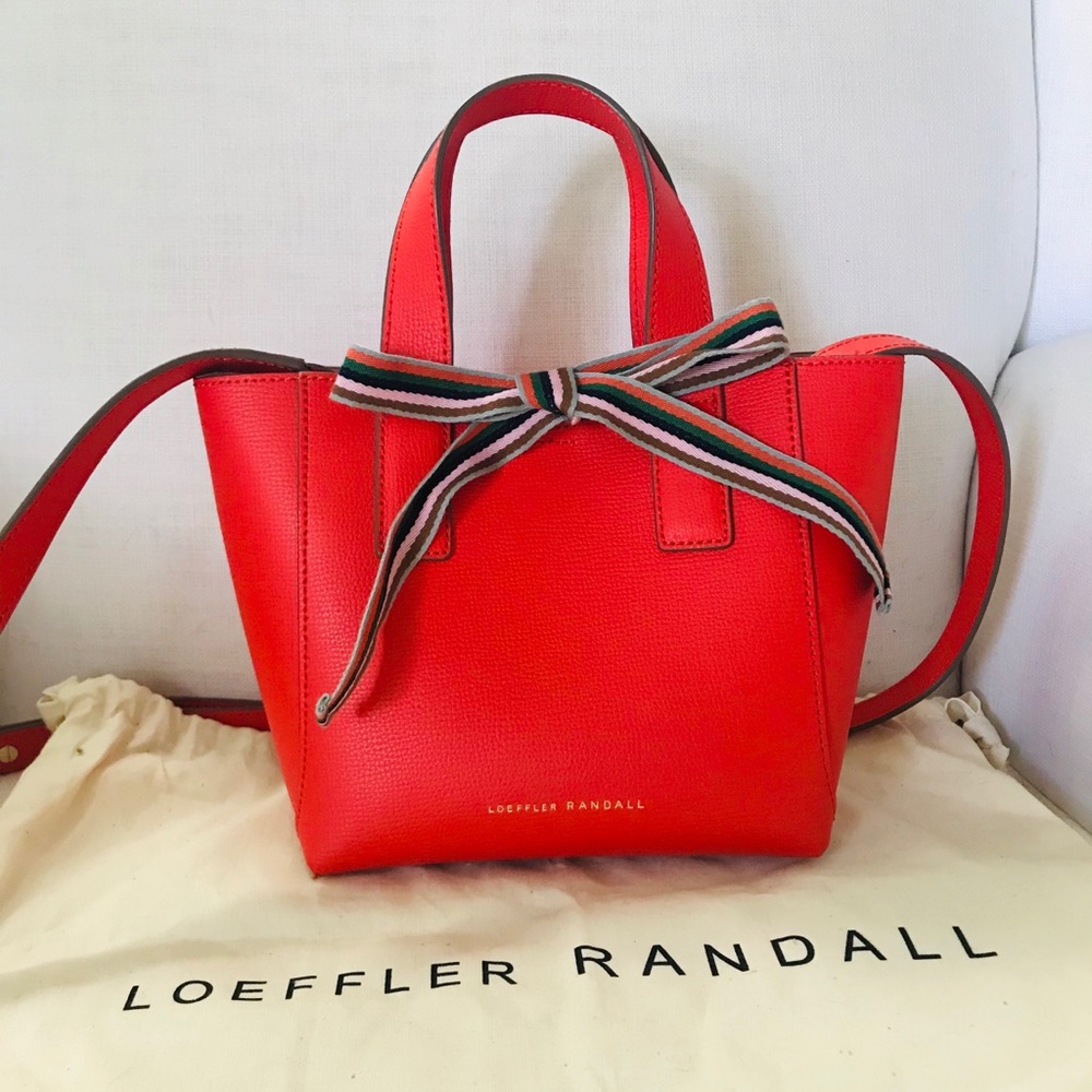 Loeffler Randall Mini ribbon Tote bag in Persimmon